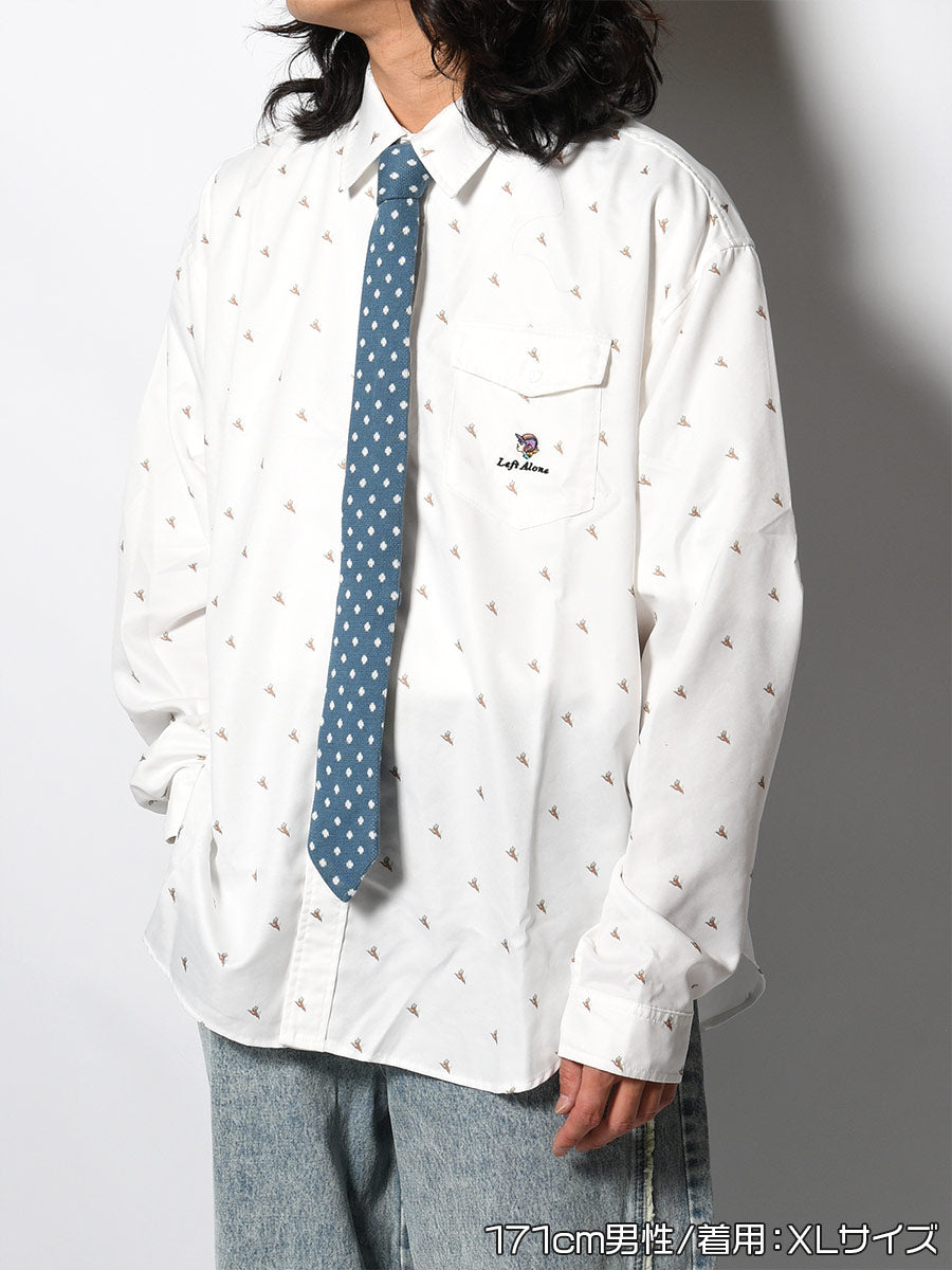 KNIT TIE LS SHIRT -PATTERN-