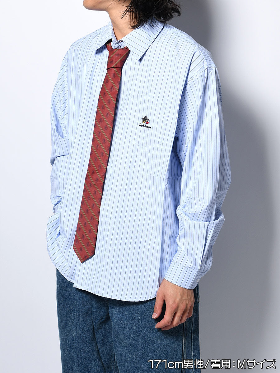 TIE L/S SHIRT -BLUE-