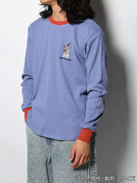 THERMAL RINGER LS TEE -BLUE-