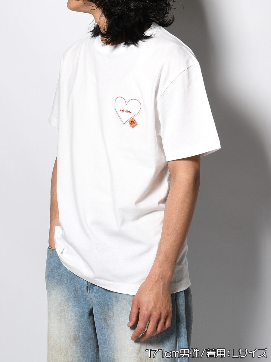 HEART POCKET TEE -WHITE-