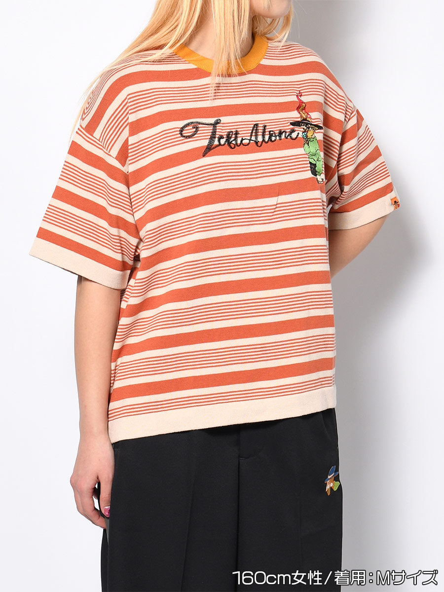 BORDER S/S TEE -ORANGE-