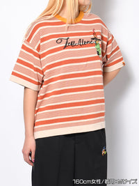BORDER S/S TEE -ORANGE-