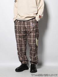 NYLON TRACK PANTS -CHECK-