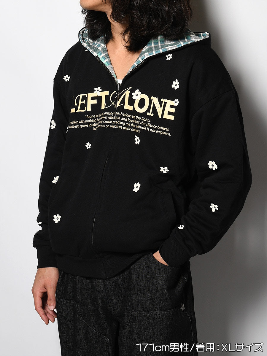 REVERSIBLE HOODIE -BLACK-