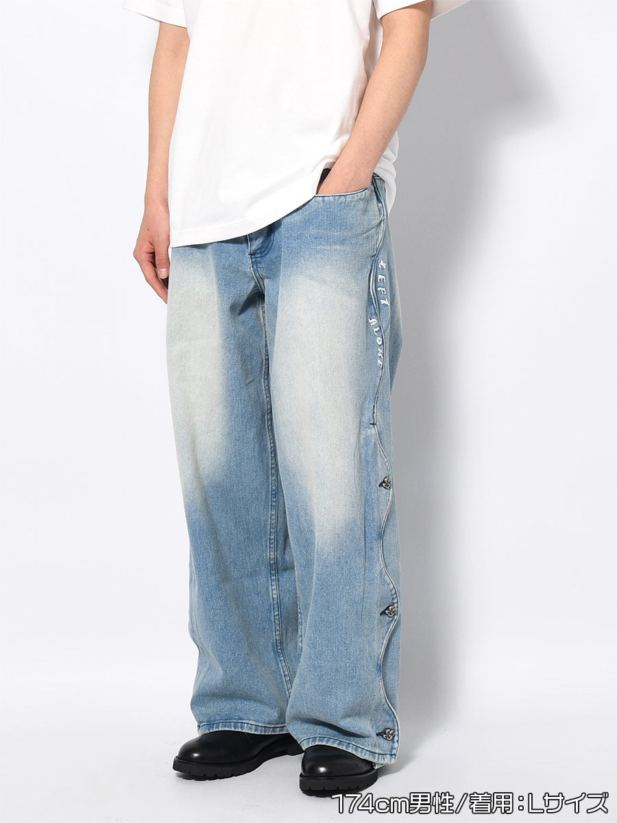 WAVE DENIM PANTS -INDIGO-