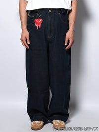 ONE WASH DENIM PANTS -INDIGO-