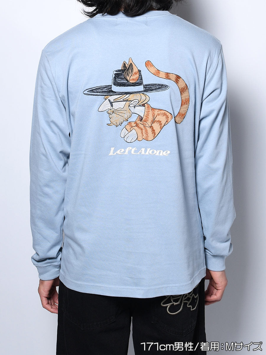 ICON CAT L/S TEE -LIGHT BLUE-