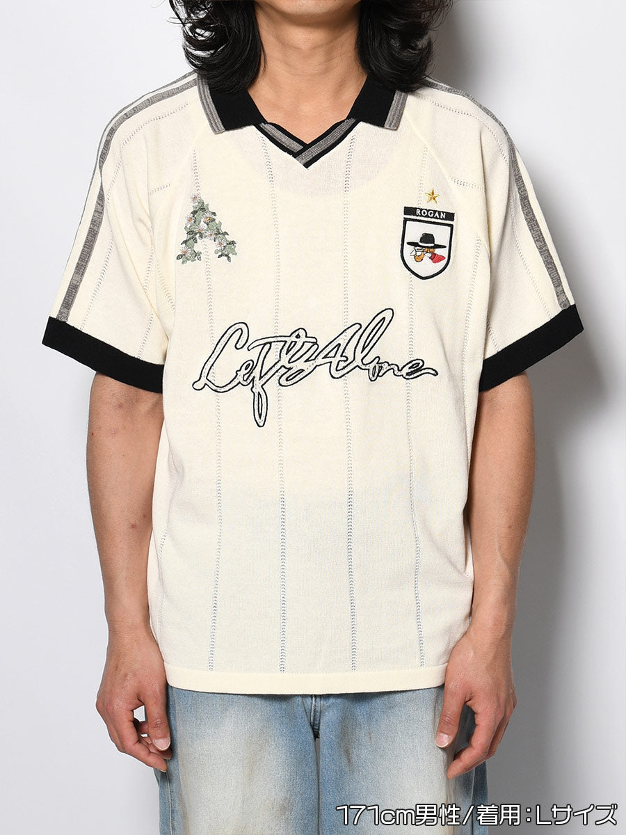 KNIT GAME SHIRT -OFF WHITE-