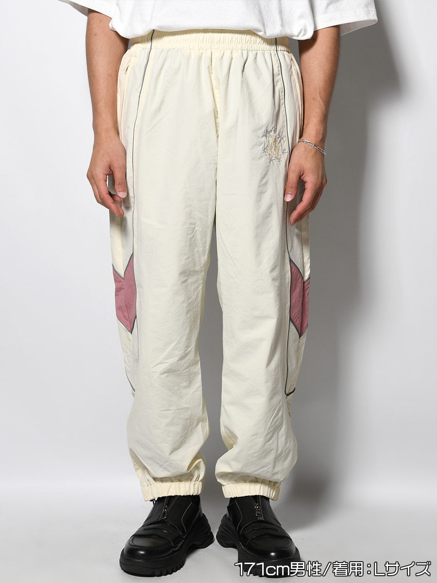NYLON TRACK PANTS -IVORY-