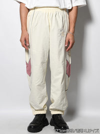 NYLON TRACK PANTS -IVORY-