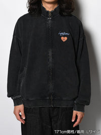 STAND ZIP SWEAT -BLACK-