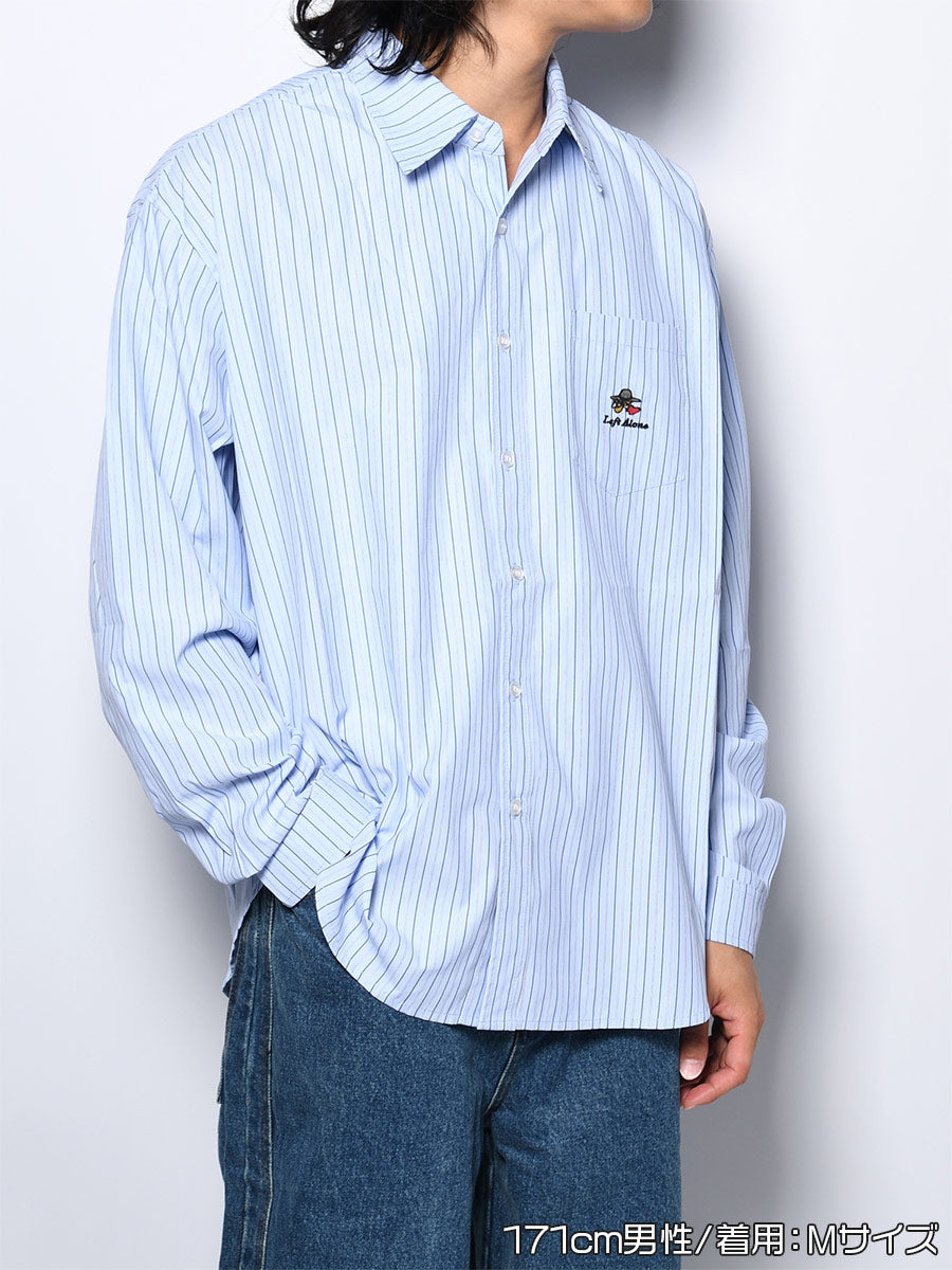 TIE L/S SHIRT -BLUE-