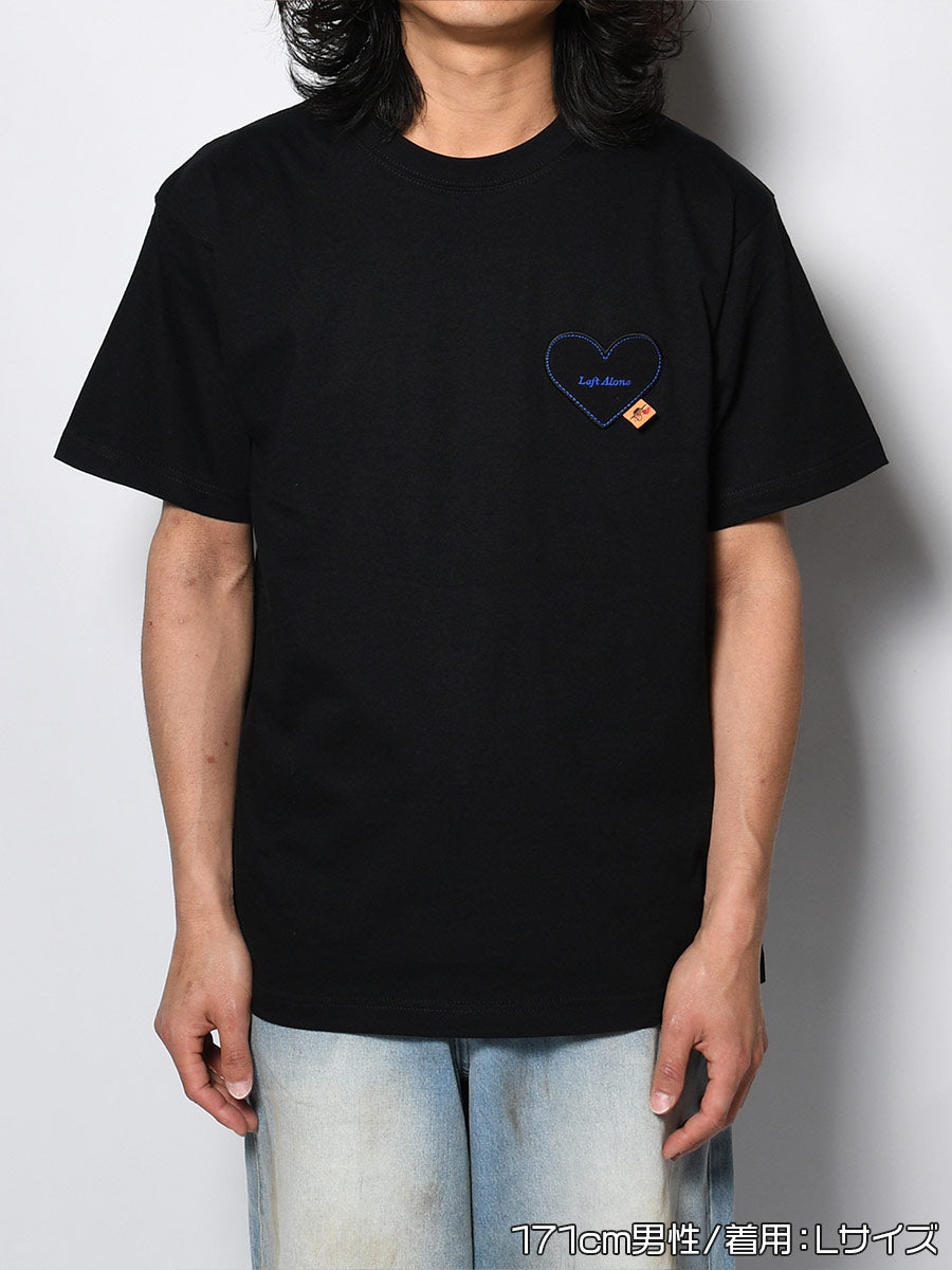HEART POCKET TEE -BLACK-
