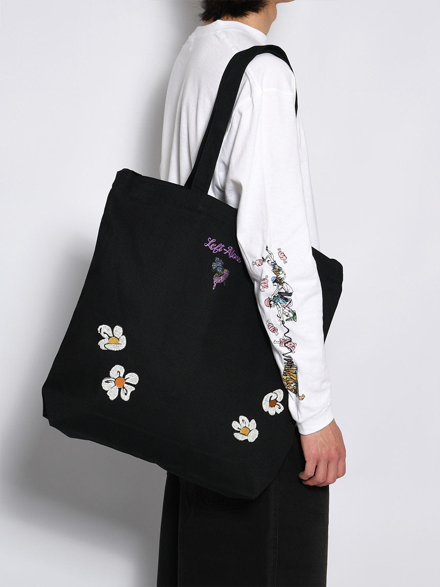 FLOWER 2WAY BAG -BLACK-