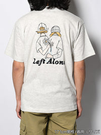 FLOWER BEHIND SS TEE -OATMEAL-