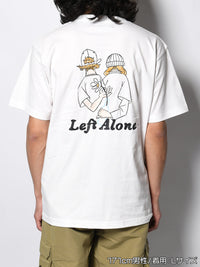 FLOWER BEHIND SS TEE -WHITE-