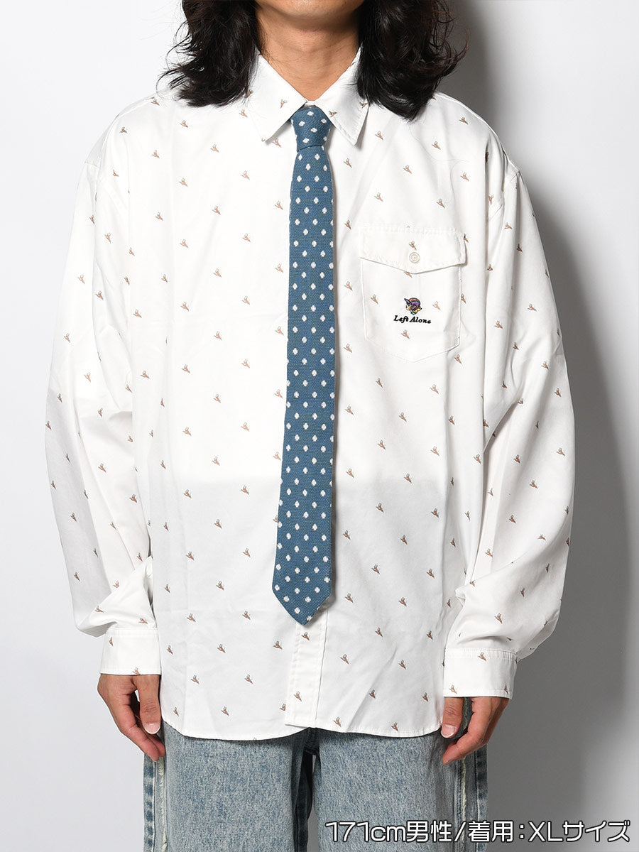 KNIT TIE LS SHIRT -PATTERN-