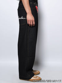 ONE WASH DENIM PANTS -BLACK-