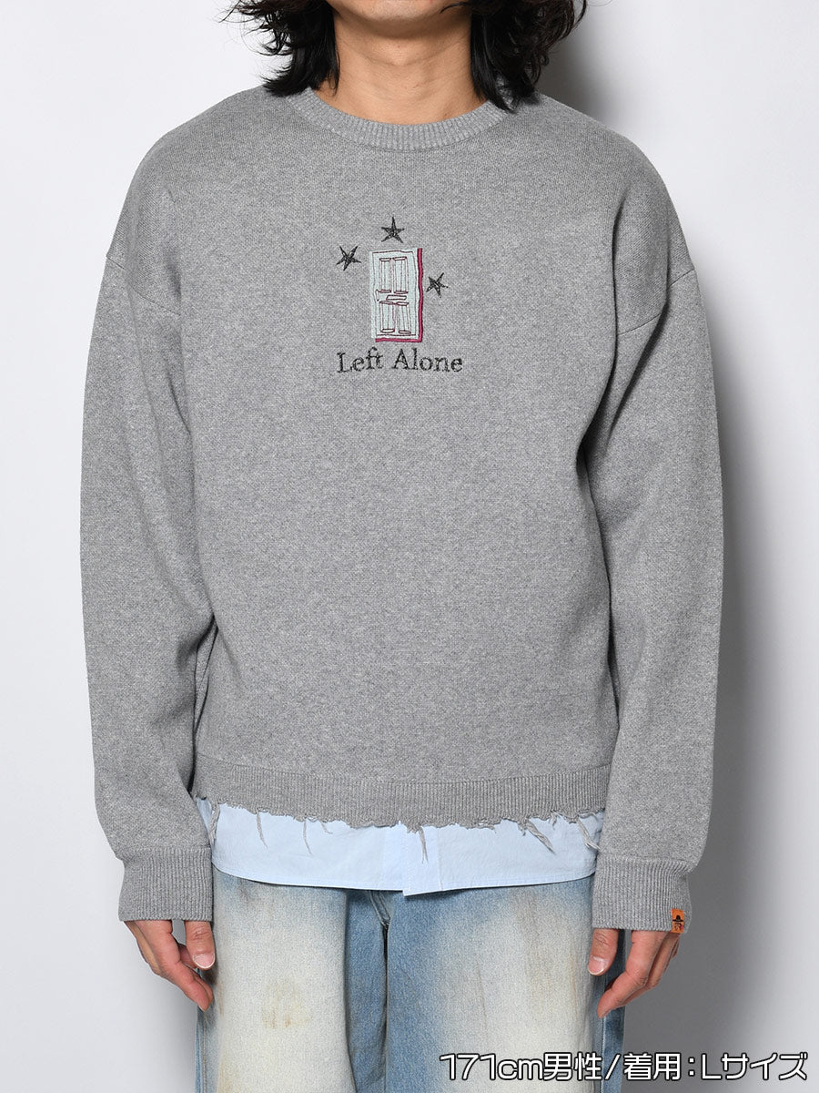 CREW KNIT -GREY-