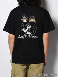 FLOWER BEHIND SS TEE -BLACK-