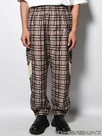 NYLON TRACK PANTS -CHECK-