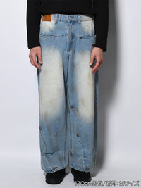 RAW WAVE DENIM PANTS -L.INDIGO-