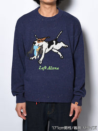 DOG KNIT -NAVY-