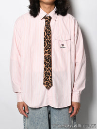 KNIT TIE LS SHIRT -STRIPE2(PINK)-