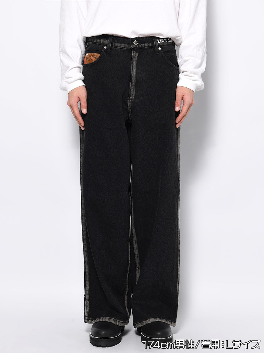 DENIM PANTS -BLACK-