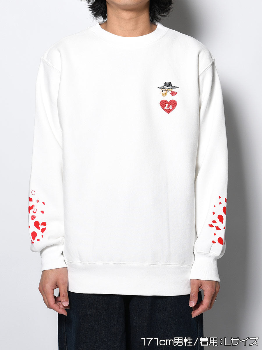 BROKEN HEART SWEAT -WHITE-