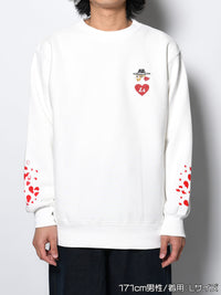 BROKEN HEART SWEAT -WHITE-