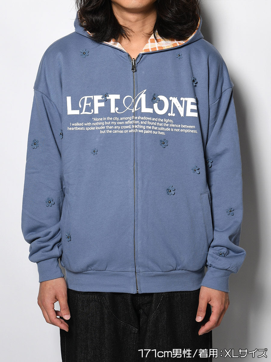 REVERSIBLE HOODIE -BLUE-
