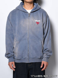 HEART ZIP PARKA -BLUE-