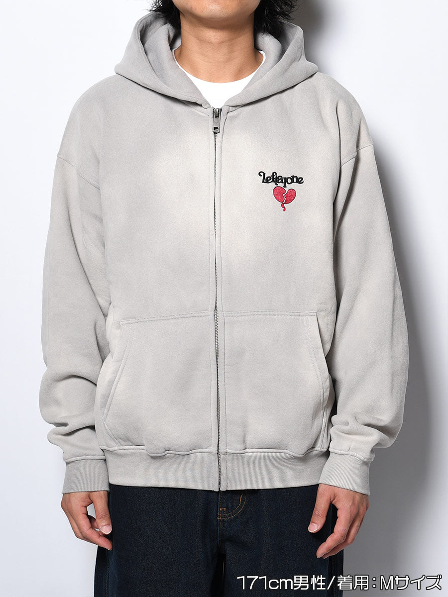HEART ZIP PARKA -IVORY-