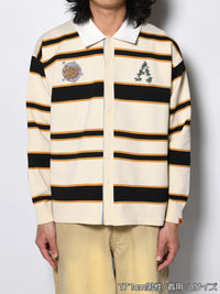 WIDE BORDER KNIT SH -IVORY-