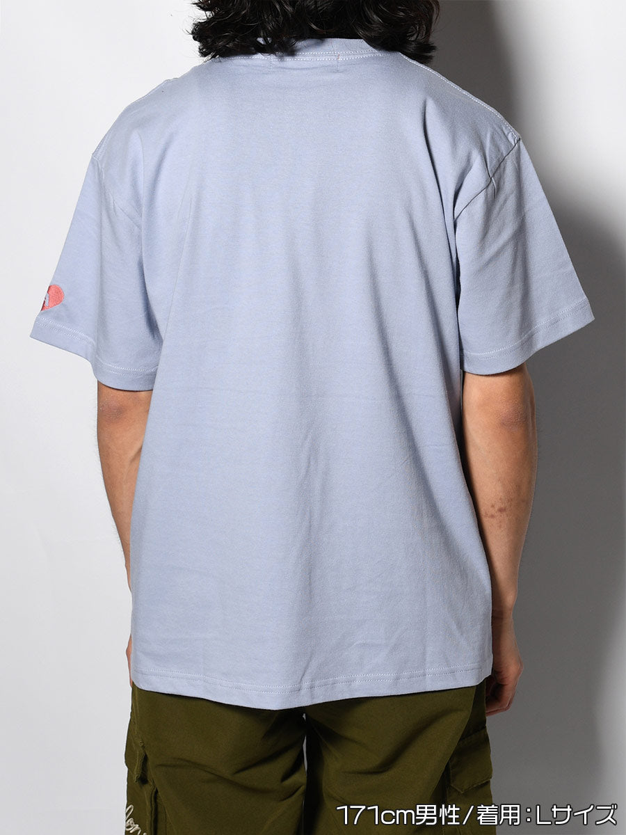 HEART LOGO TEE -LIGHT BLUE-
