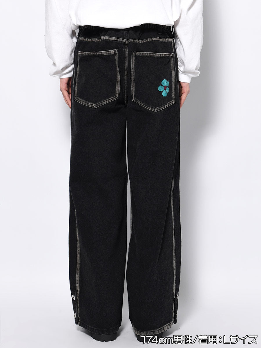 DENIM PANTS -BLACK-