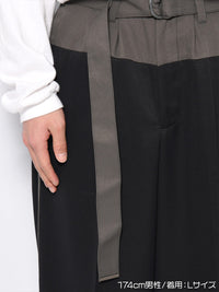 BELT TROUSERS -BLACK-