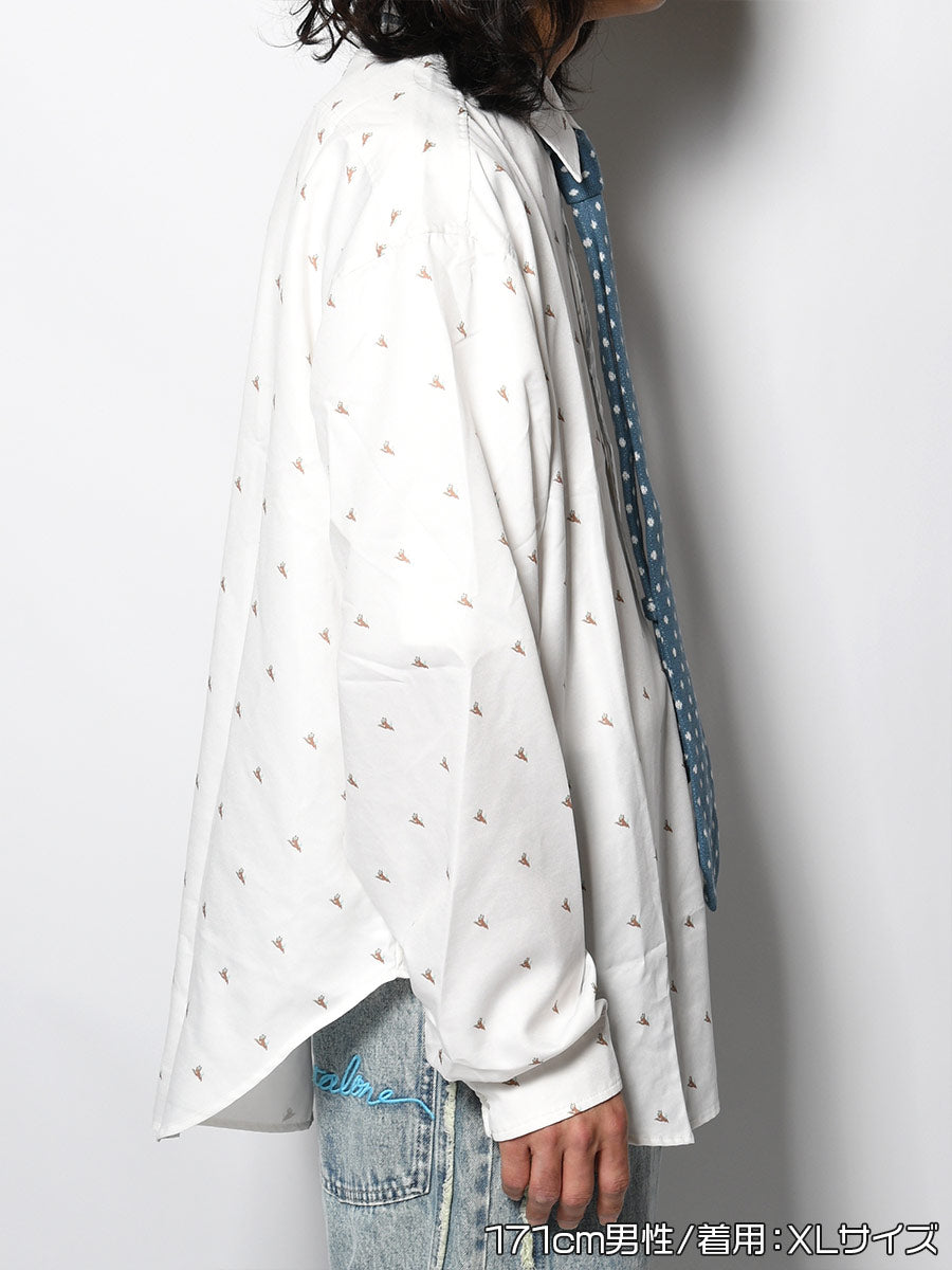 KNIT TIE LS SHIRT -PATTERN-