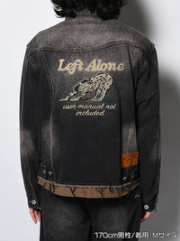 RAW WAVE DENIM JKT -BLACK-