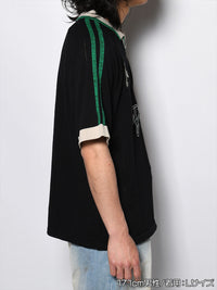KNIT GAME SHIRT -BLACK-