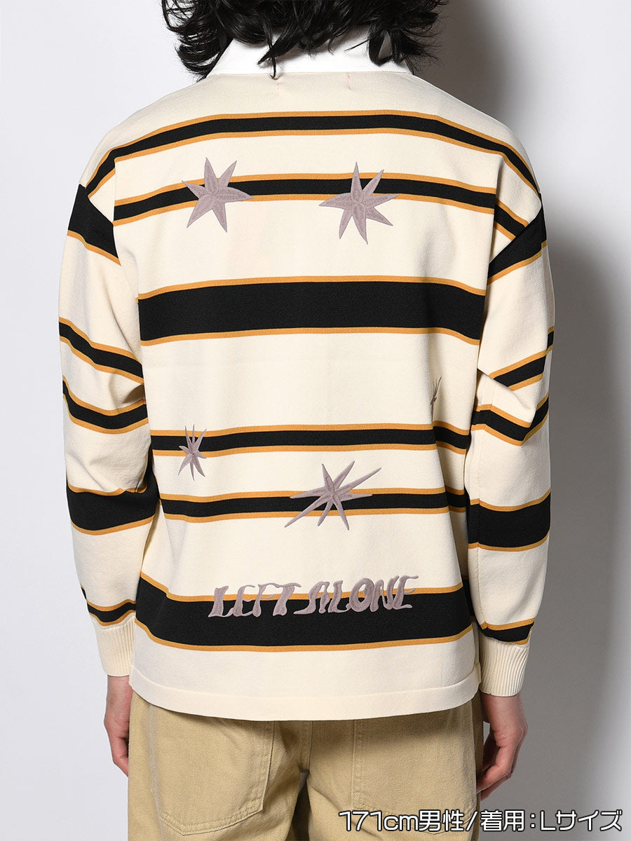 WIDE BORDER KNIT SH -IVORY-