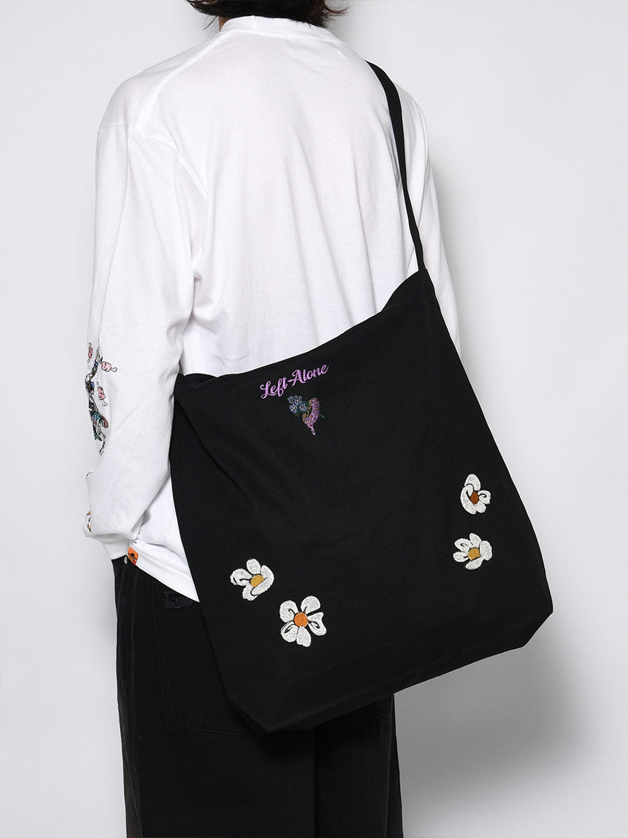 FLOWER 2WAY BAG -BLACK-