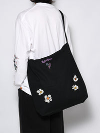FLOWER 2WAY BAG -BLACK-