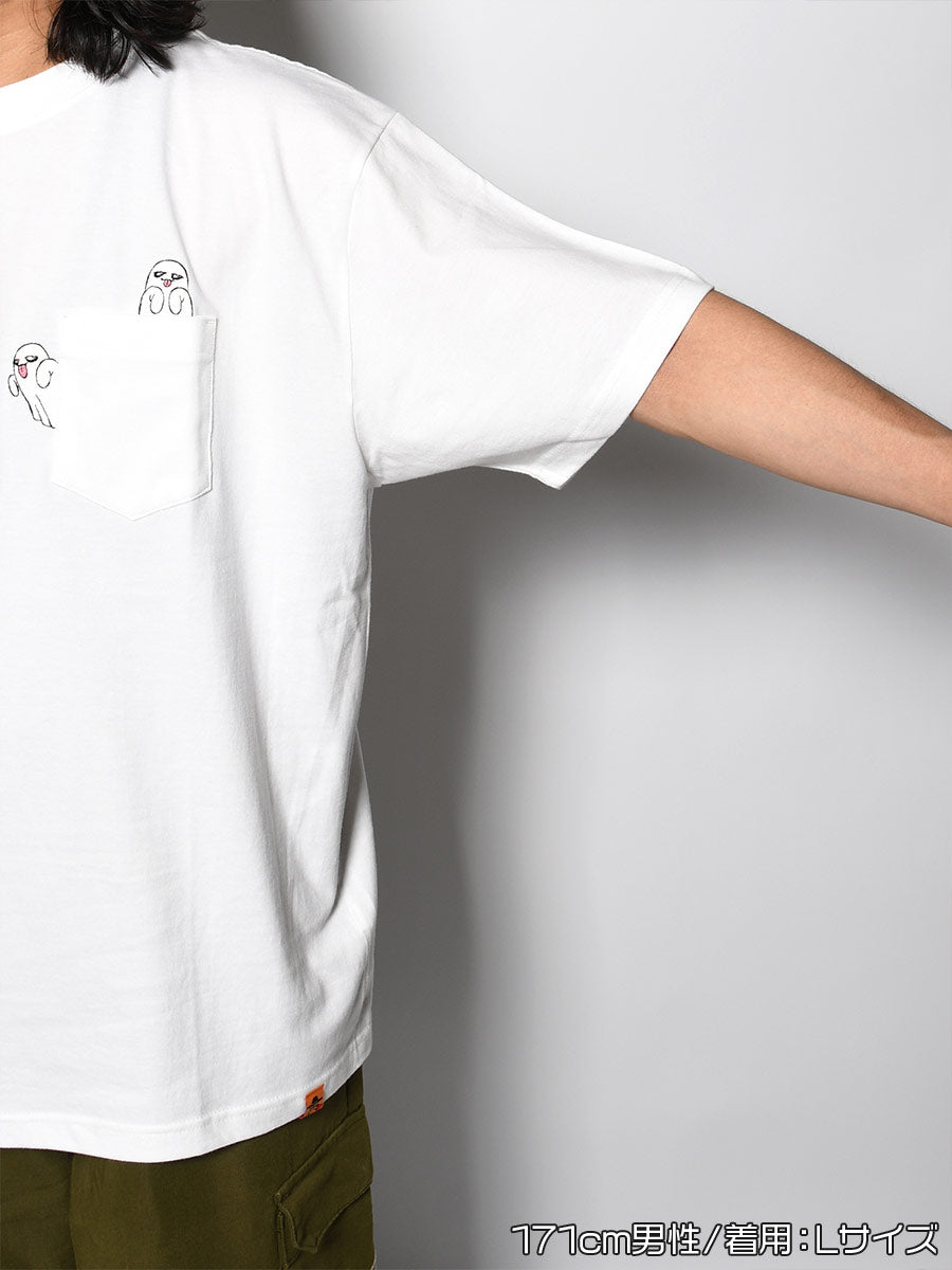 GHOST POCKET TEE -WHITE-