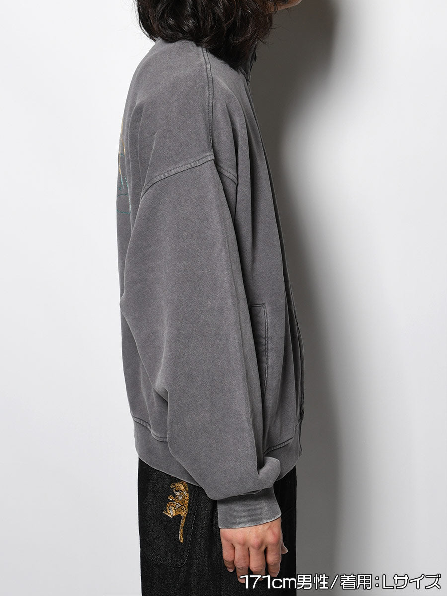 STAND ZIP SWEAT -GREY-