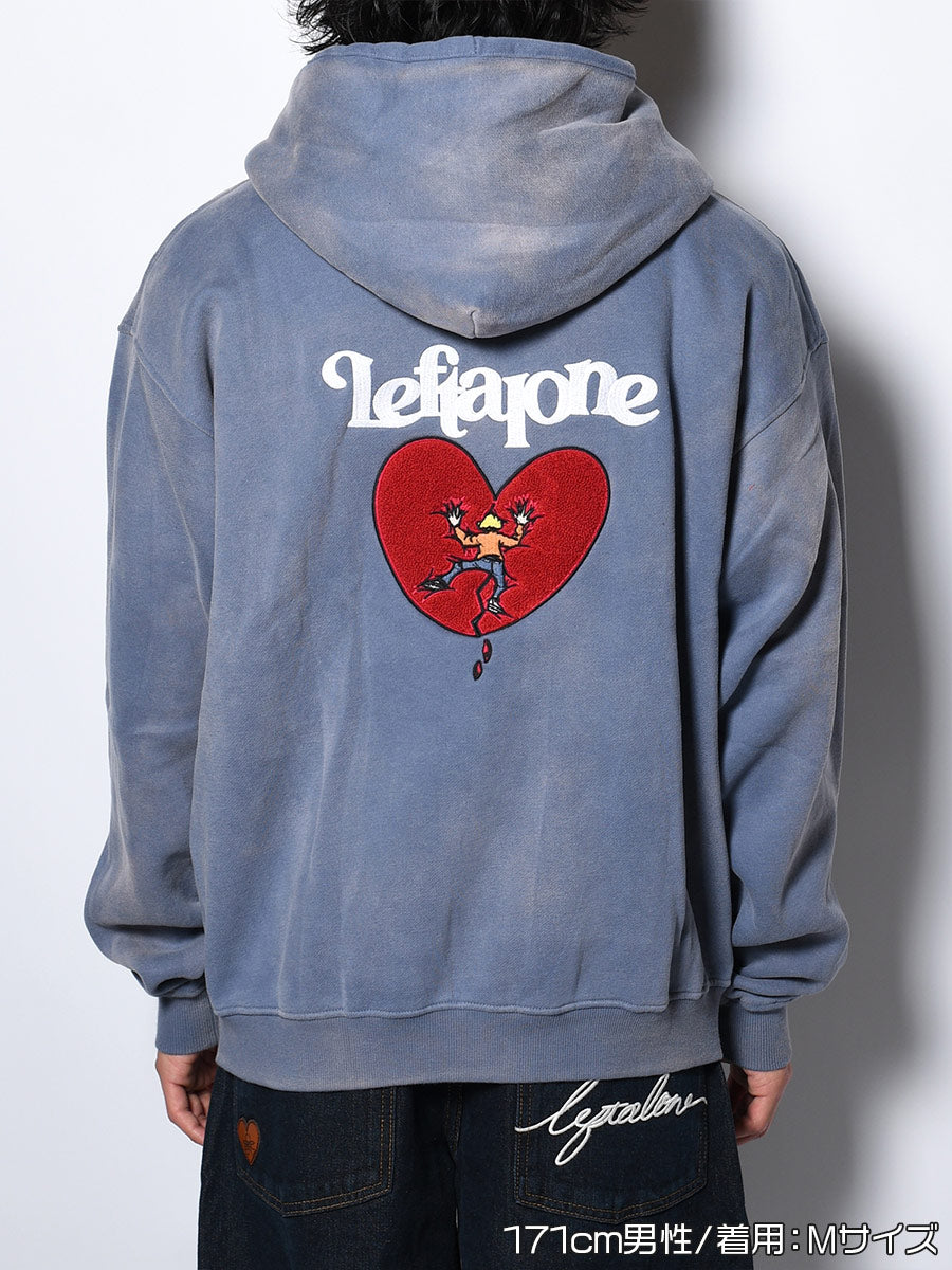 HEART ZIP PARKA -BLUE-