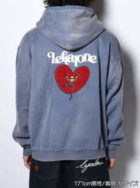 HEART ZIP PARKA -BLUE-