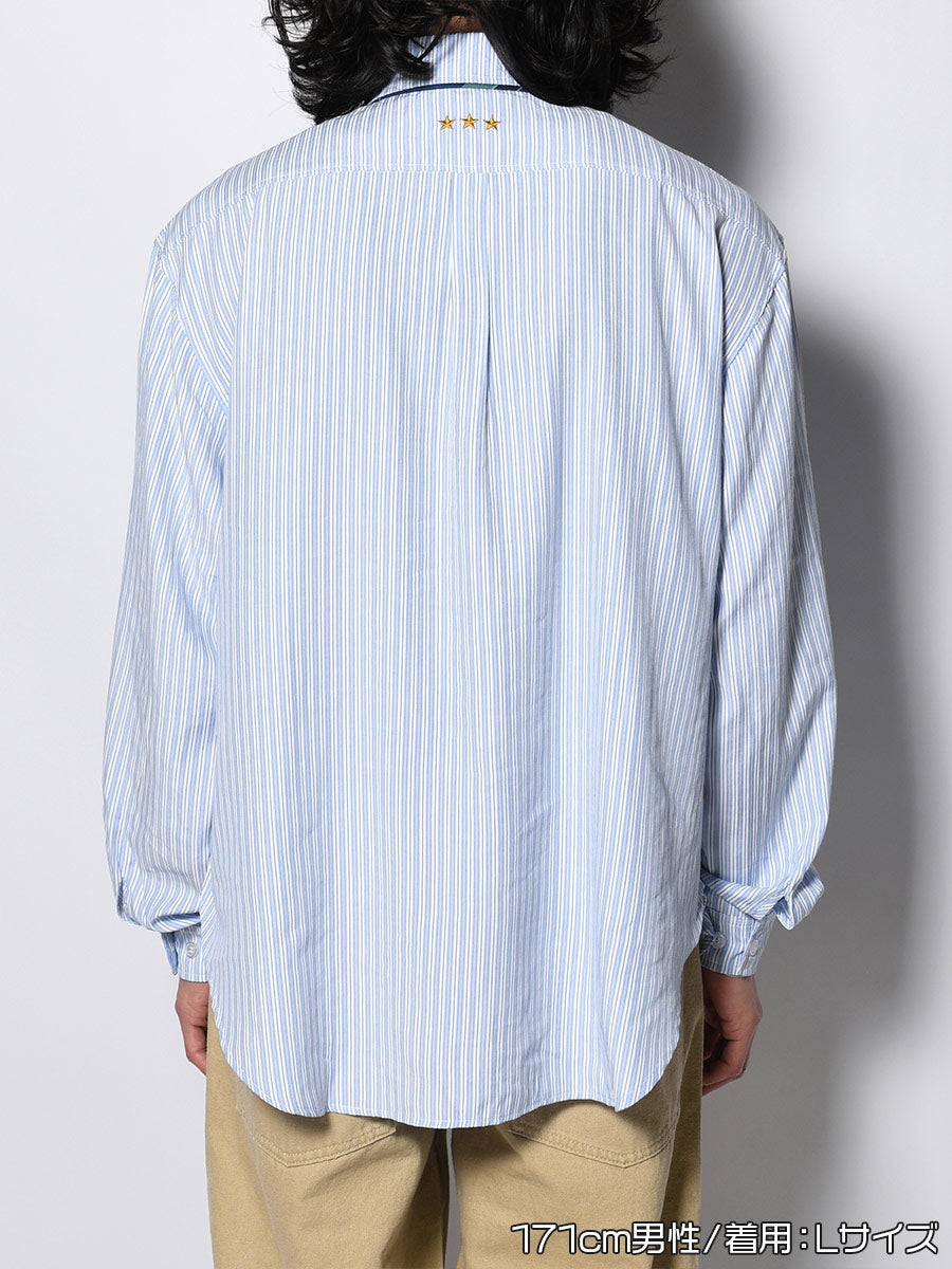 TIE STRIPE LS SHIRT -LIGHT BLUE-