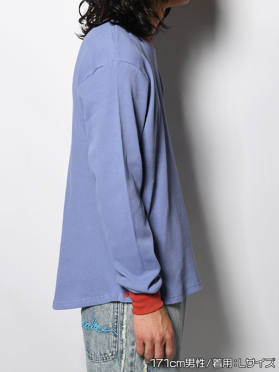 THERMAL RINGER LS TEE -BLUE-